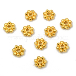 Alloy Beads Daisy Spacer Beads, Cadmium Free & Lead Free, Granulated Beads, Golden, 6x2mm, Hole: 1.5mm, about 4000pcs/1000g