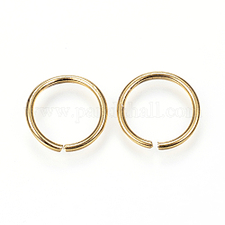 304 Edelstahl offenen Ringe springen, golden, 13x1.5 mm, Innendurchmesser: 10 mm