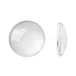 Cabochons de cristal transparente, Cabujón de cúpula clara para la fabricación de joyas colgantes con fotos, Claro, 15.5~16x4~5mm