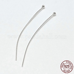 925 spilla a sfera in argento sterling, argento, 20x2mm, ago :0.7mm