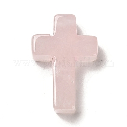 Colgantes naturales de cuarzo rosa, dijes religiosos, 26~26.5x17.5~18x6~6.5mm, agujero: 1.6 mm