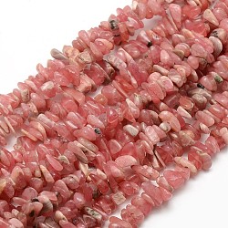 Naturelles rhodochrosite puces brins de perles, 5~8x5~8mm, Trou: 1mm, environ 32 pouce