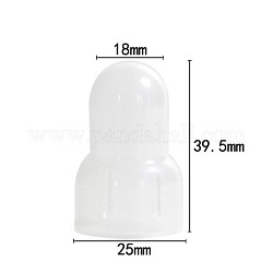Plastic Bottle Caps, White, 39.5x25mm