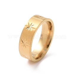 201 Stern-Fingerring aus Edelstahl für Damen, golden, Innendurchmesser: 17 mm