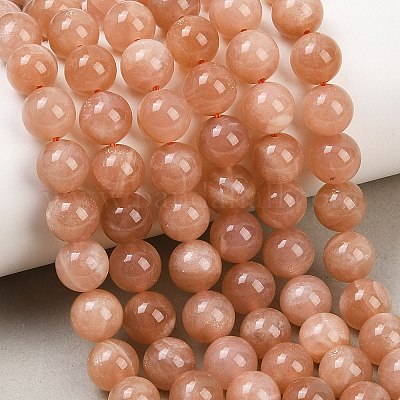 Natürliche sunstone Perlen Stränge&nbsp;G-G342-A03-9mm-1
