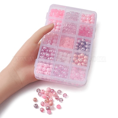 375pcs 15 Arten Acrylperlen&nbsp;MACR-YW0002-59D-1