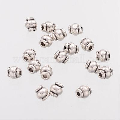 Metal Beads Large Hole Beads Spacer Beads Silver Spacer Drum Beads