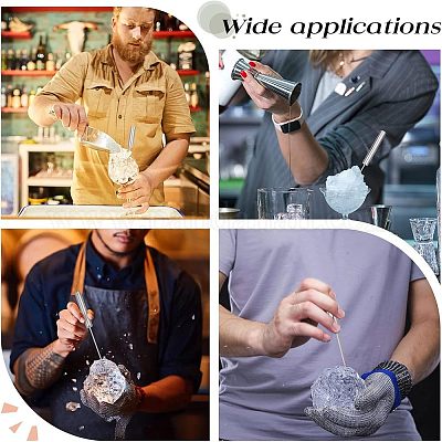 Scalpello Per Ghiaccio In Acciaio Inox | Con Manico In Legno | Per Bar E Casa - Foto 2