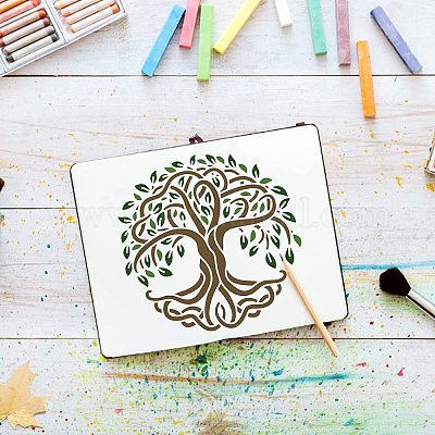 Shop FINGERINSPIRE Tree of Life Pattern Stencils Decoration Template ...