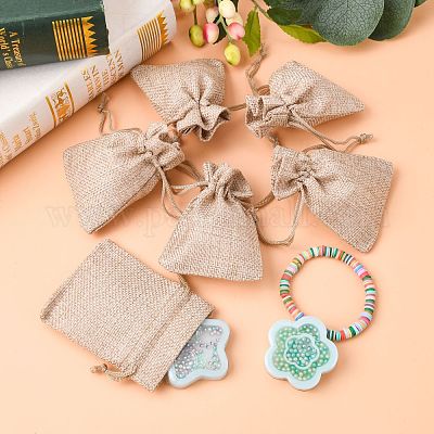 Pochettes en toile de jute&nbsp;ABAG-Q050-7x9-01-1