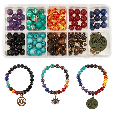 Wholesale DIY Chakra Stretch Bracelet Making Kits 