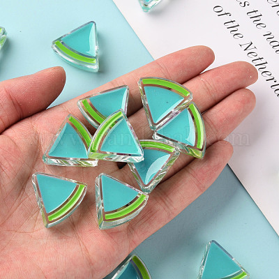 Perles acryliques émail transparent&nbsp;TACR-S155-001G-1