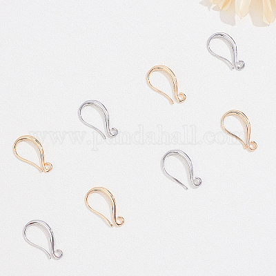 Hypoallergenic earring hooks, Nickel free gold ear wire, Front loop