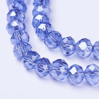 Chapelets de perles en verre électroplaqué&nbsp;EGLA-A034-T8mm-A17-1
