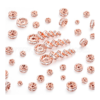 Messing Strass Zwischen perlen&nbsp;RB-PH0008-22RG-NF-1