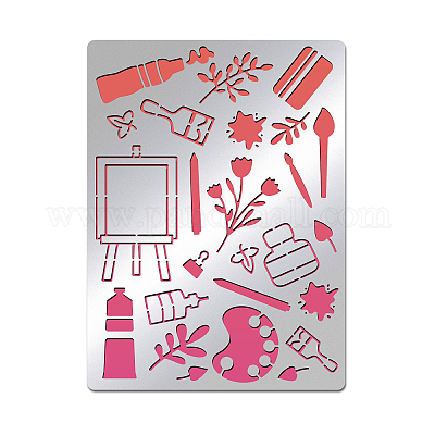 Custom Stainless Steel Cutting Dies Stencils, for DIY Scrapbooking/Photo  Album, Decorative Embossing, Matte Stainless Steel Color, Paintbrush  Pattern