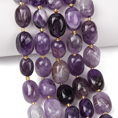 Natürlichen Amethyst Perlen Stränge&nbsp;G-G453-D04-01-1