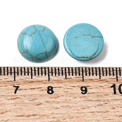 Synthetik Türkiscabochons&nbsp;G-P393-R64-12MM-1