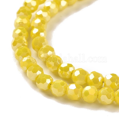 10 Strand Electroplate Glass Beads Strands Rainbow Plated Faceted Oval Peachpuff 20x16x9mm Hole 1 5mm 35pcs 27 7 Inch