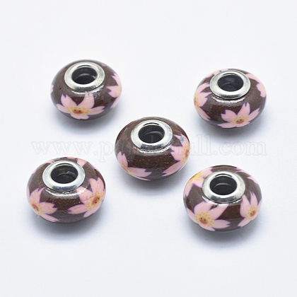 Handmade Polymer Clay European Beads CLAY-K002-A51-1