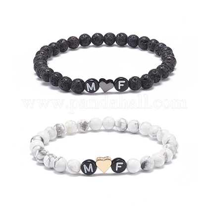 SUPERFINDINGS 7 pz Braccialetti con Pietra Maloc o Braccialetti