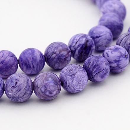 Dyed Natural Howlite Round Beads Strands G-O079-01-10mm-1