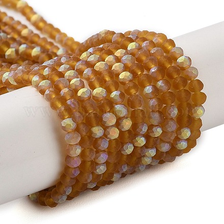 Chapelets de perles en verre imitation jade EGLA-A034-T2mm-MB04-1