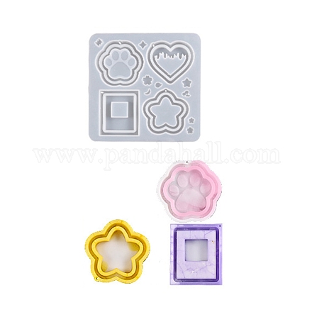 Moules en silicone de qualité alimentaire avec pendentif en forme de coeur X-SIMO-D001-05-1