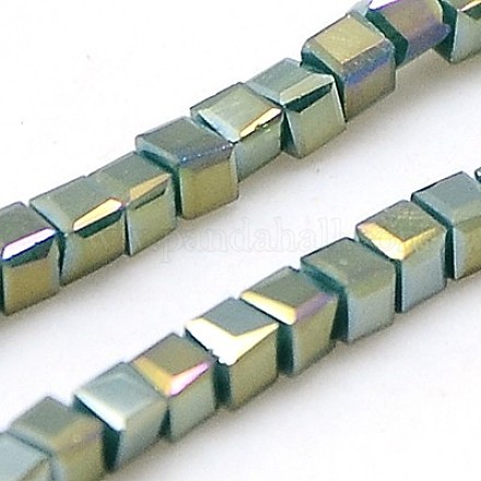 Electroplate Glass Beads Strands EGLA-J028-F16-1