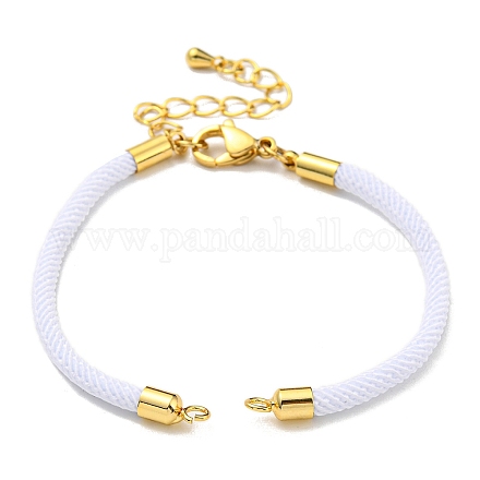 Braccialetti con corde di nylon adatti per ciondoli per connettori AJEW-P116-02G-17-1