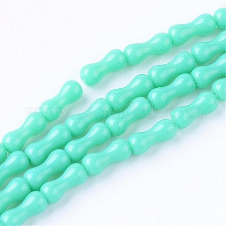 Opaque Solid Color Glass Bead Strands GLAA-Q056-41-1