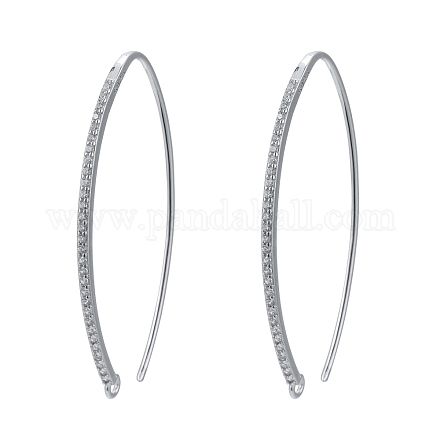 925 Sterling Silber Micro pave Zirkonia Ohrring Haken STER-K168-058A-1