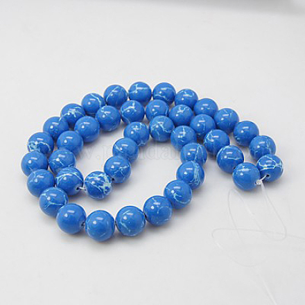 Chapelets de perles en turquoise synthétique TURQ-H038-8mm-XXS21-1