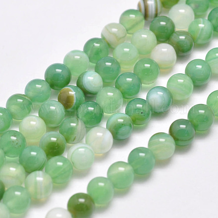 Chapelets de perles en agate rayée naturelle/agate à bandes G-G962-8mm-02-1