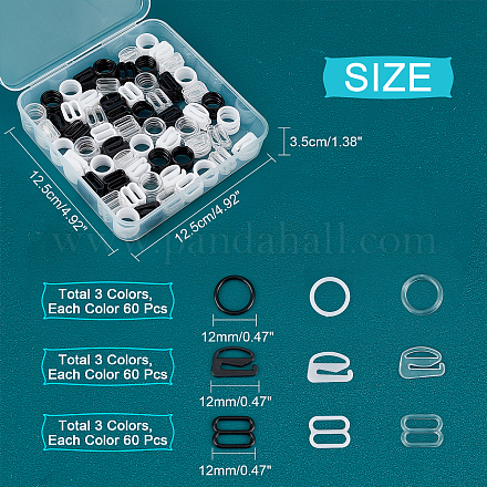 Nbeads 540Pcs 9 Styles Plastic Button KY-NB0001-27-1