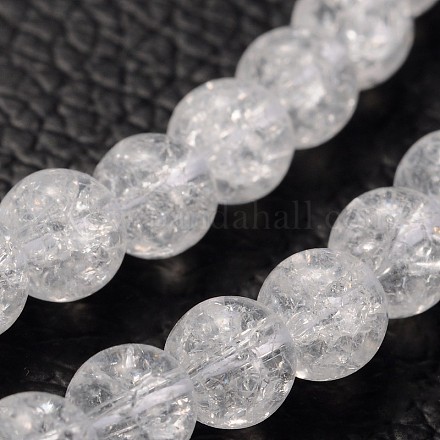 Chapelets de perles en quartz craquelé synthétique GBA092-6MM-1