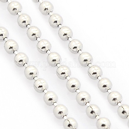 Electroplate 304 Stainless Steel Ball Chains CHS-L001-1.5mm-P-1