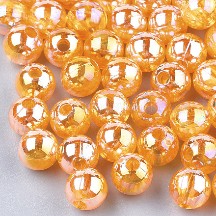 Perles en plastique transparentes OACR-S026-6mm-08-1