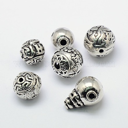 Mixed 3-Hole Brass Beads for Buddha KK-P013-01-NF-1