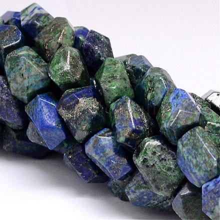 Natural Chrysocolla and Lapis Lazuli Beads Strands G-P134-31-1