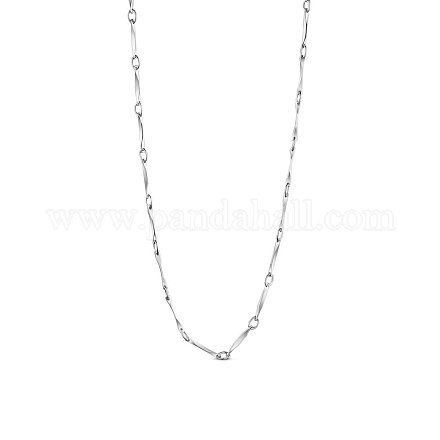 Colliers chaîne en argent sterling plaqué rhodium shegrace 925 JN733A-1