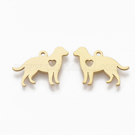201 Stainless Steel Puppy Charms X-STAS-S079-120G-1