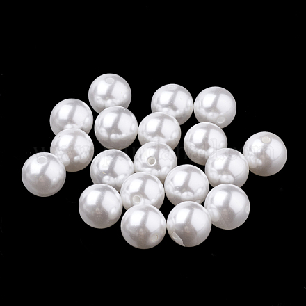 Perles d'imitation perles en plastique ABS OACR-R067-12mm-01-1