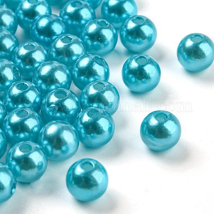 Perles acryliques de perles d'imitation PL611-01-1