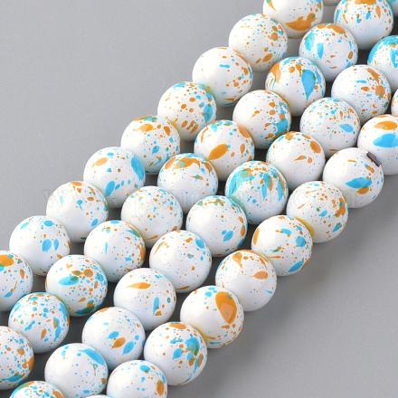 Chapelets de perles en verre de style mat DGLA-S113-6mm-D11-1