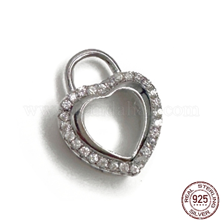 Rhodium Plated 925 Sterling Silver Charm STER-K176-02P-1