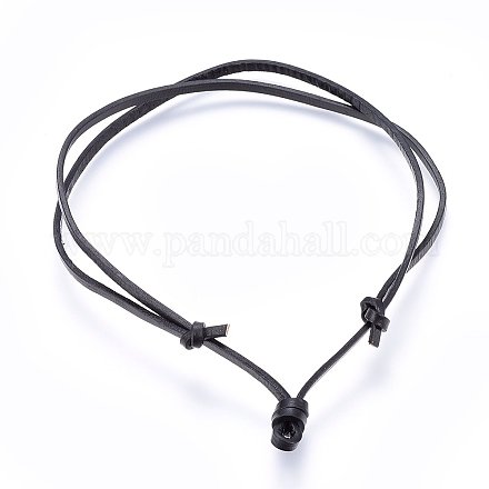 Adjustable Leather Cord Necklaces Making BJEW-F347-17A-1