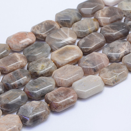 Brins de perles naturelles multi-pierre de lune G-F530-02-1