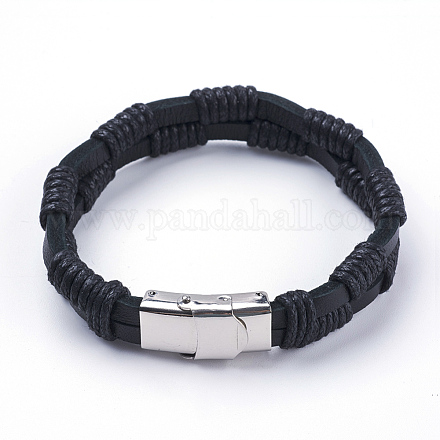 Leather Cord Bracelets BJEW-F291-46A-1