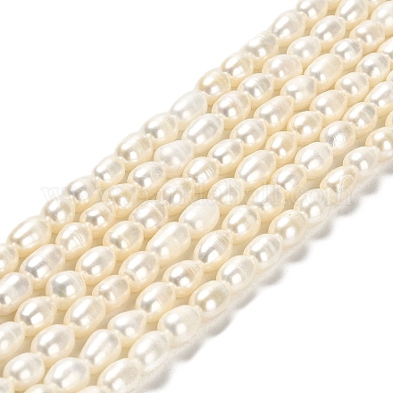 Fili di perle di perle d'acqua dolce coltivate naturali PEAR-E016-169-1